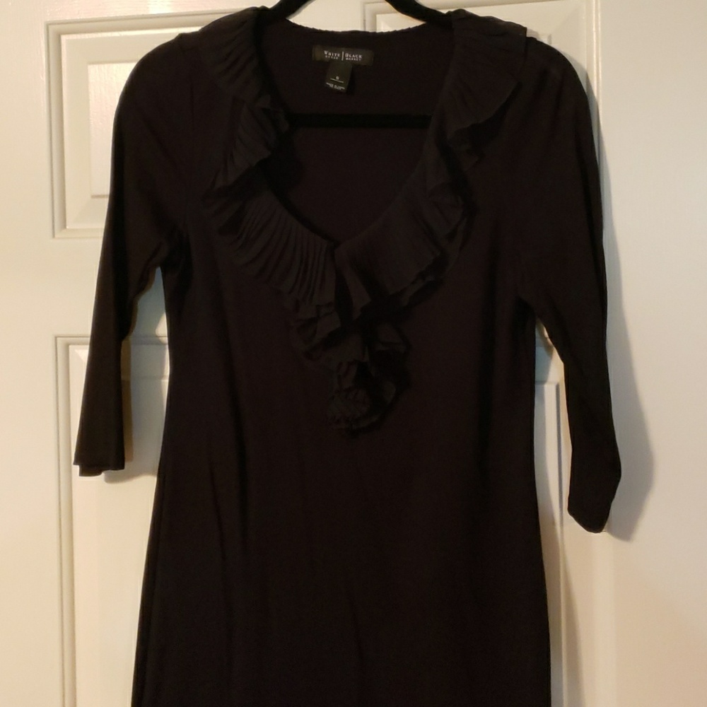 Basic black knit dress